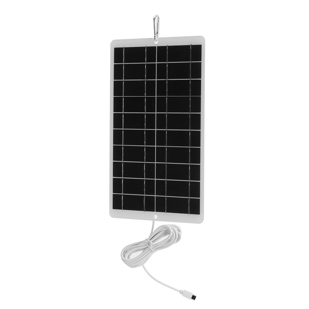 Usb Charger Dynamo - 8W 5V draagbare zonne-batterijlader Type-C uitgang