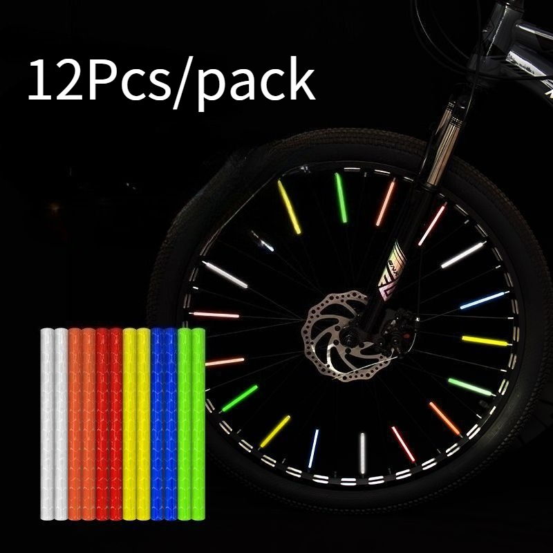 Spoke Reflector Set - 12-delige set fiets spaakreflectoren, clip-on wielspaak