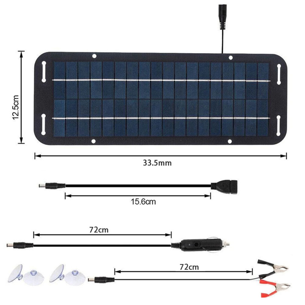 12V monokristallijn zonnepanee - Usb Charger Dynamo recensie en prijs